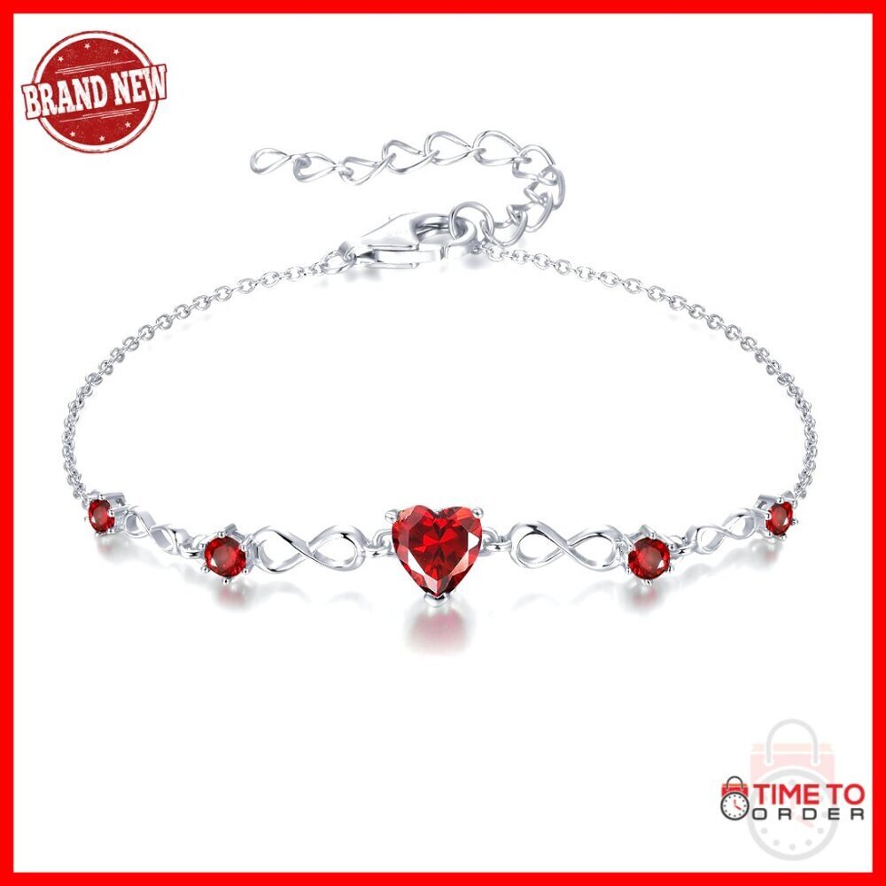 Sterling Silver Charm Link Bracelet Adjustable Elegant Minimal Jewelry Gift